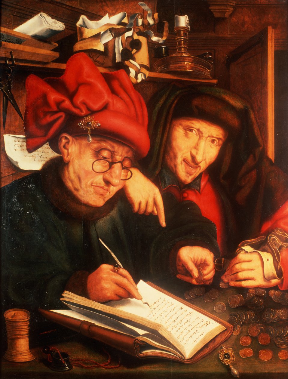 De geldschieters, naar Massys door Jan Anthonisz. van Ravesteyn