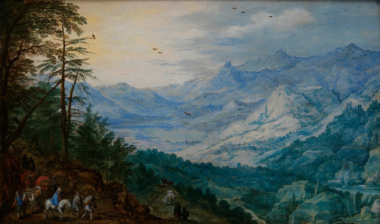 Rotsachtig Landschap door Jan the Elder Brueghel