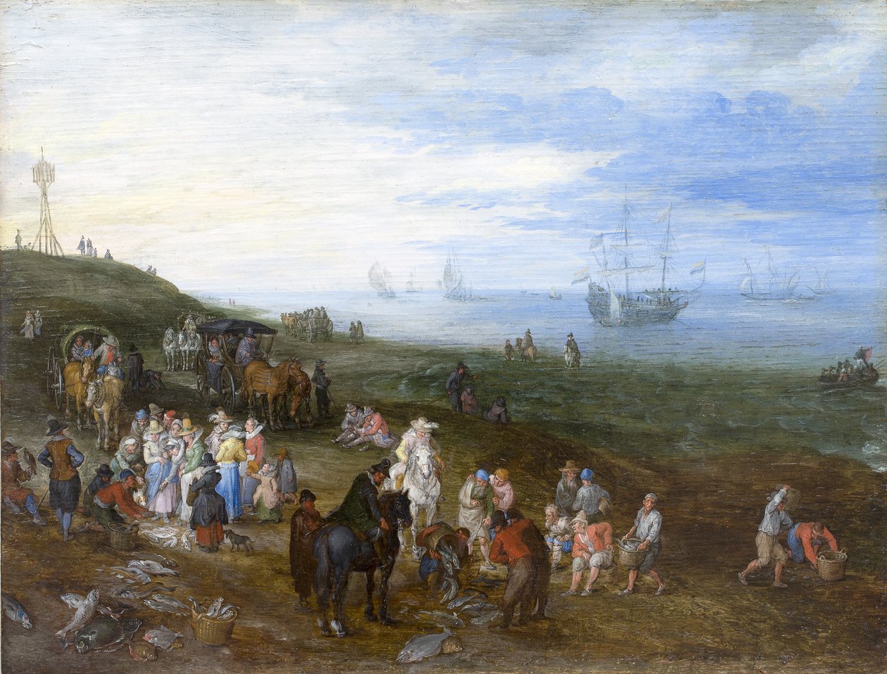 Terugkeer van de visserij door Jan the Elder Brueghel