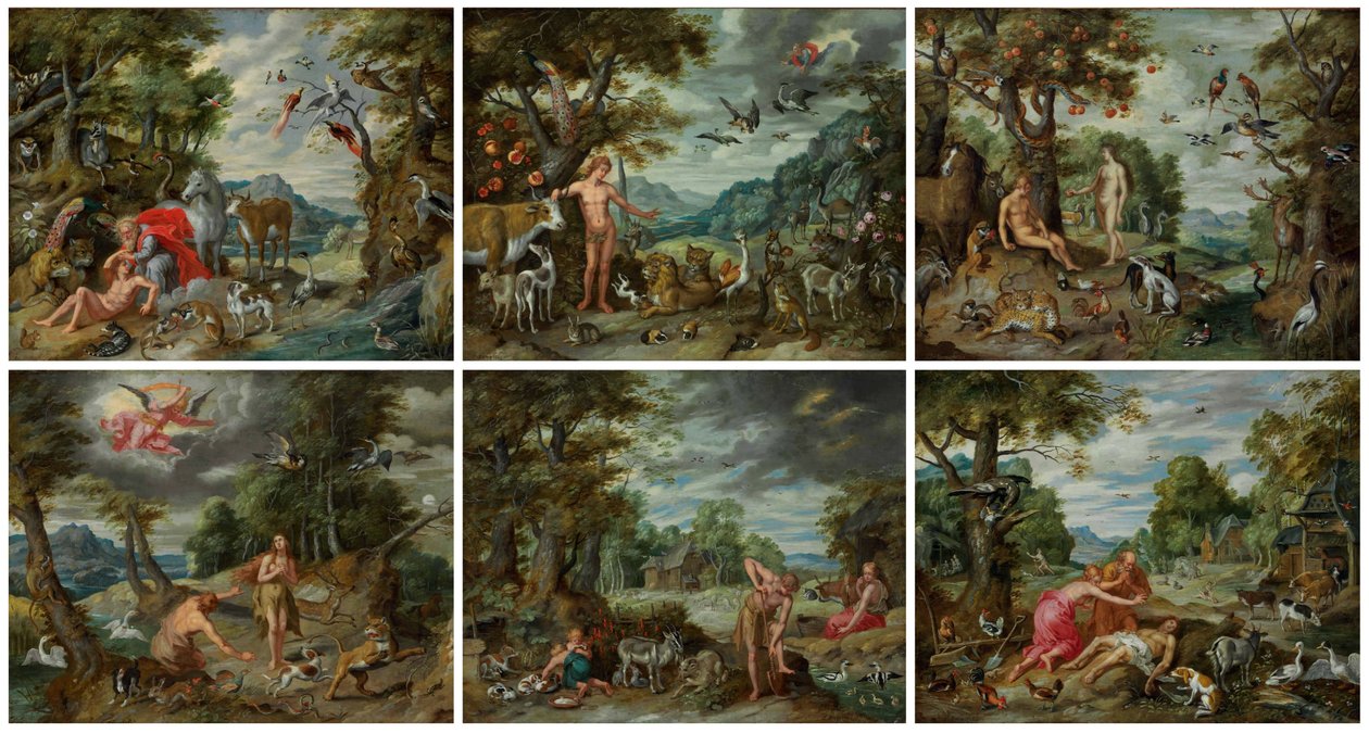 Het verhaal van Adam en Eva door Jan Brueghel the Younger