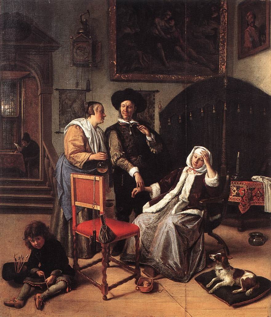 Doktersbezoek door Jan Havickszoon Steen