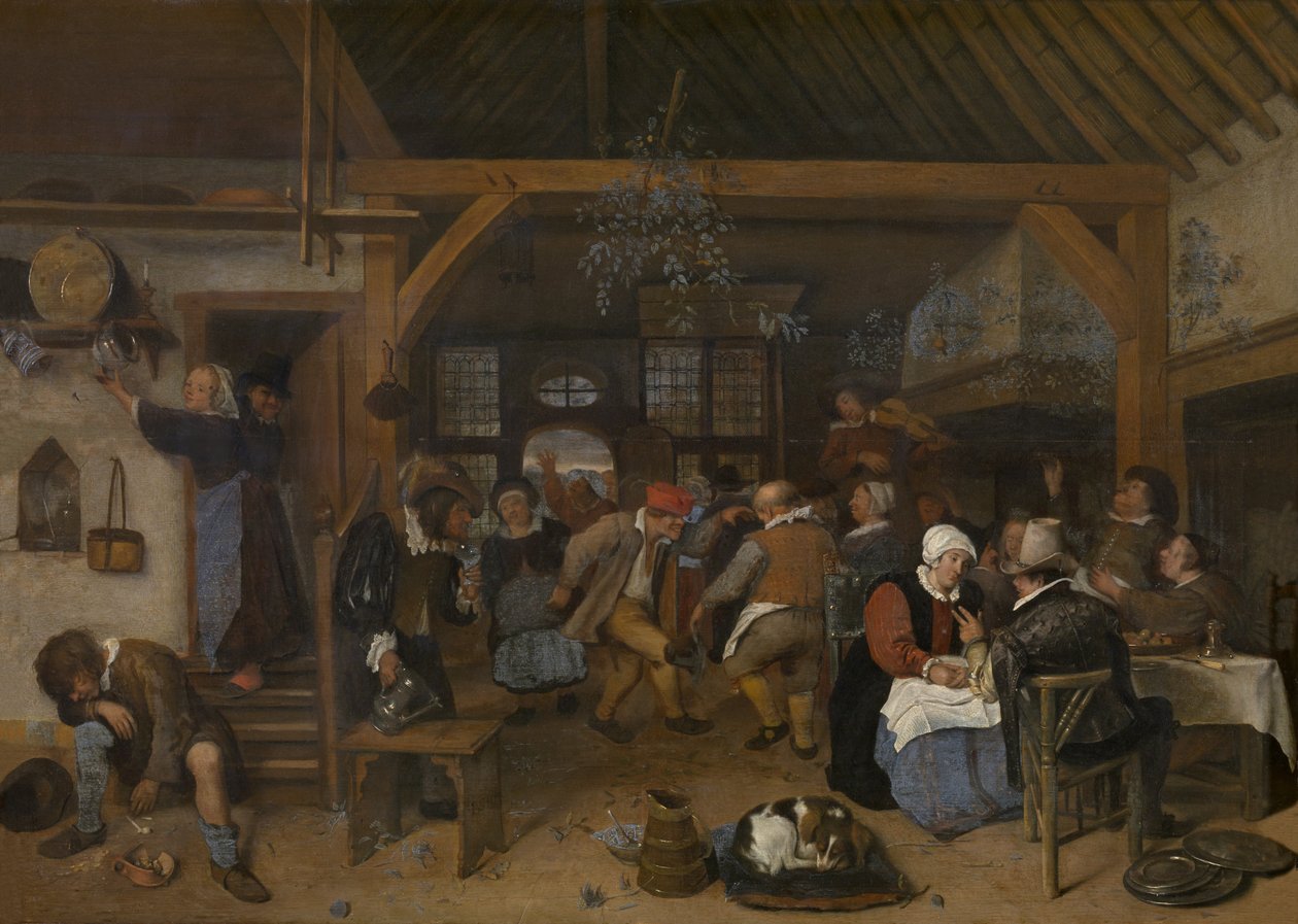Huwelijksfeest door Jan Havickszoon Steen