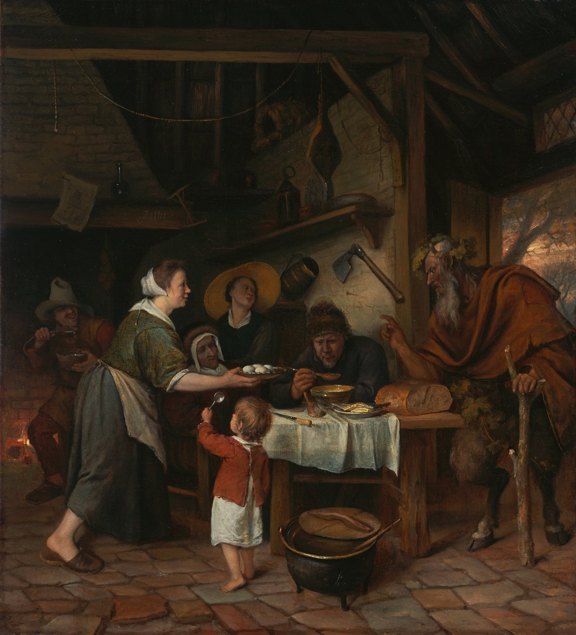 De sater en de boerenfamilie door Jan Havickszoon Steen