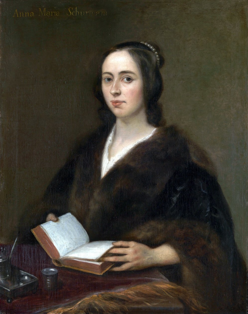 Portret van Anna Maria van Schurman door Jan Lievens