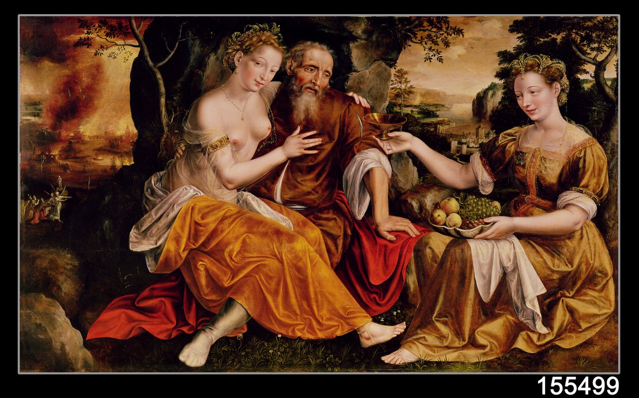 Lot en zijn Dochters, ca. 1565 door Jan Massys or Metsys