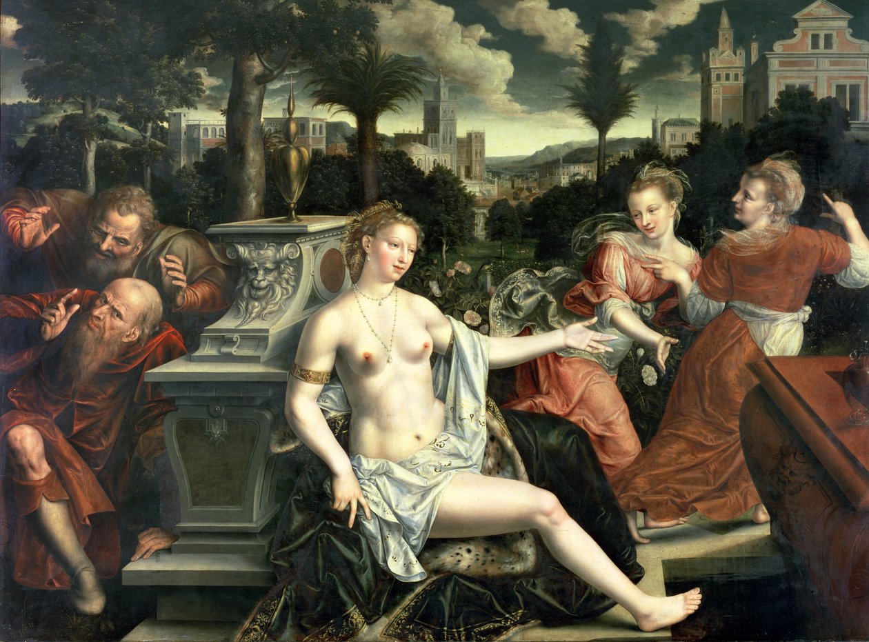Susanna en de ouderlingen, 1567 door Jan Massys or Metsys