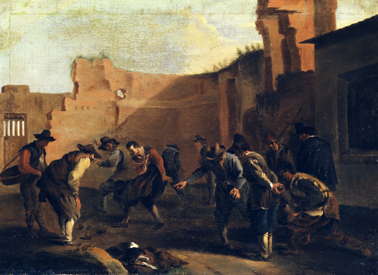 De bocciaspelers door Jan Miel