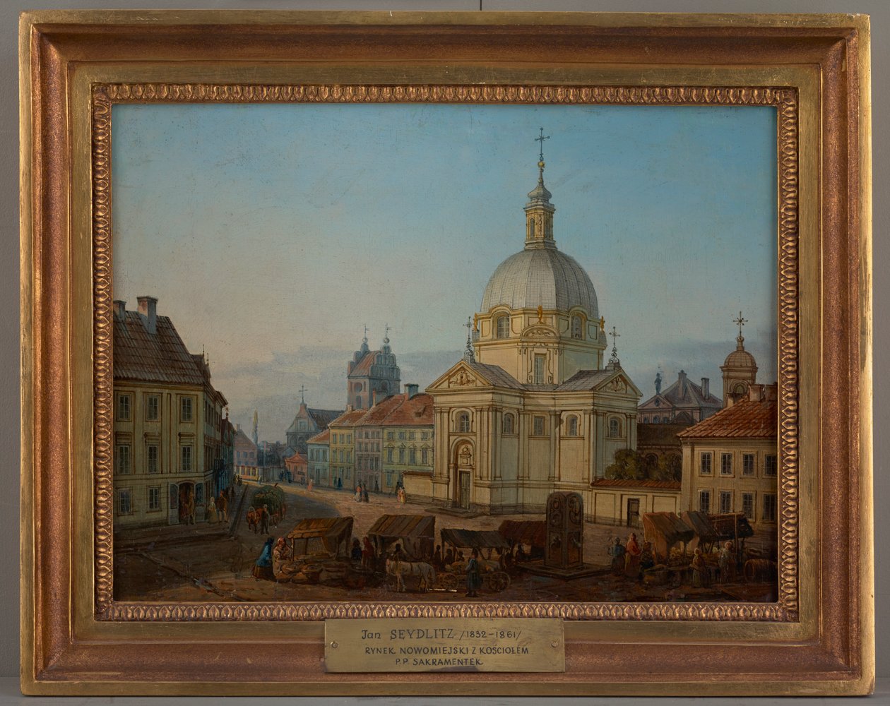 Marktplein van de Nieuwe Stad met het Sacramentkerk, Jan Seydlitz door Jan Seydlitz