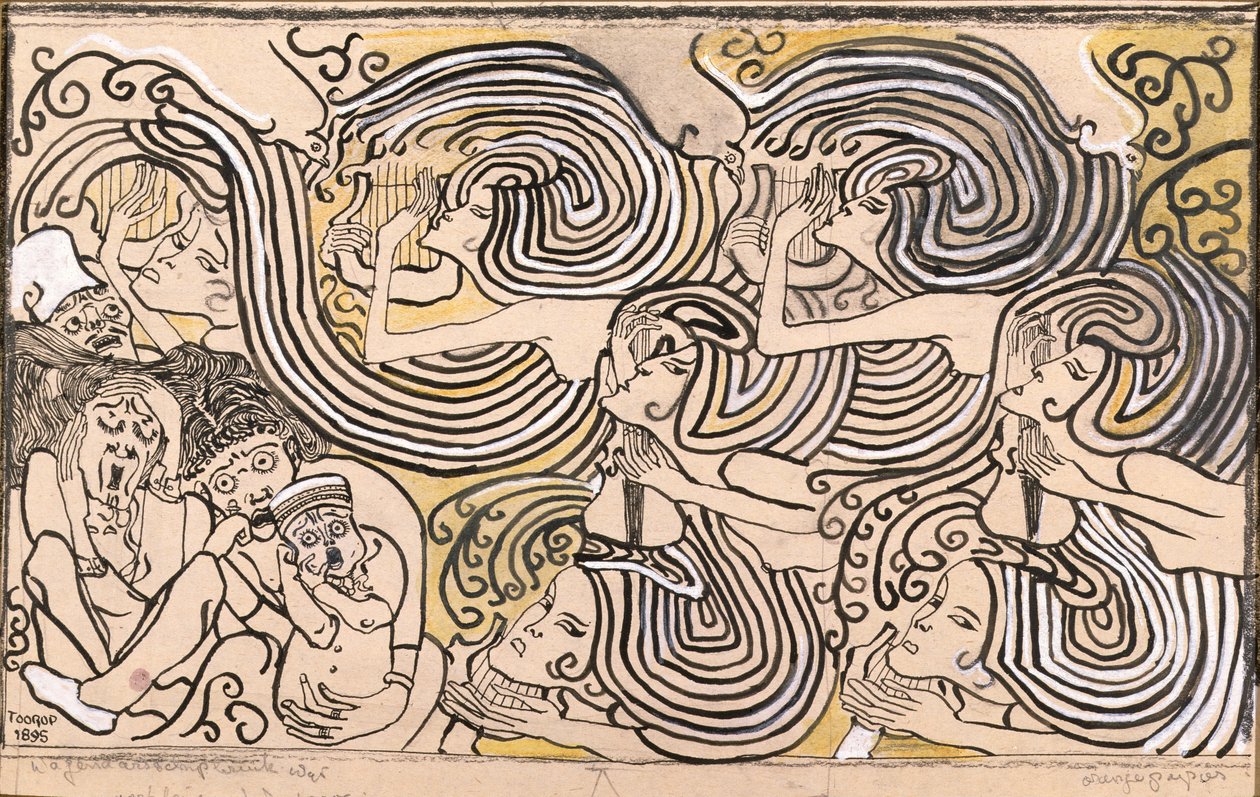 Schipbreuk, 1895 door Jan Toorop