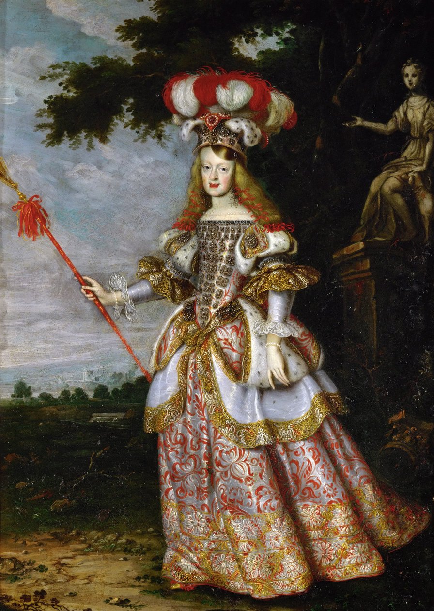 Infanta Margaret Theresa (1651-1673), Keizerin, in theaterkostuum door Jan Thomas van Ieperen