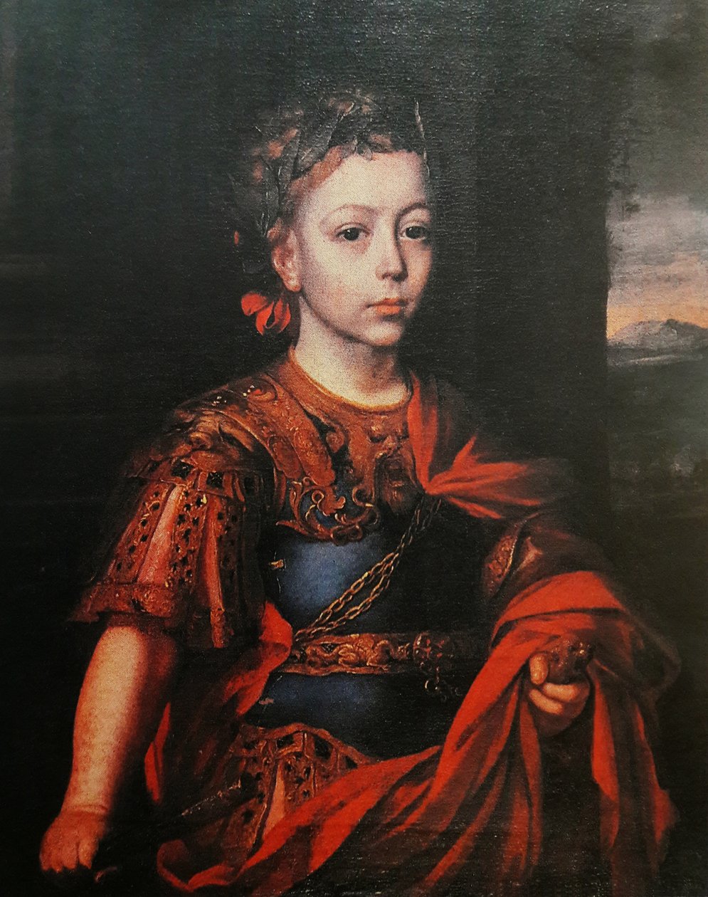 Portret van Jakub Ludwik Sobieski in een Romeins kostuum door Jan Tricius