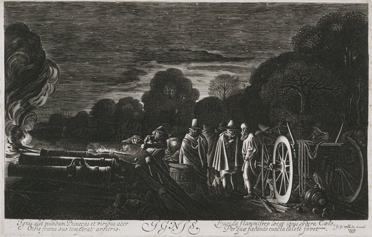 Vuur, c. 1614-1622 door Jan Van de Velde