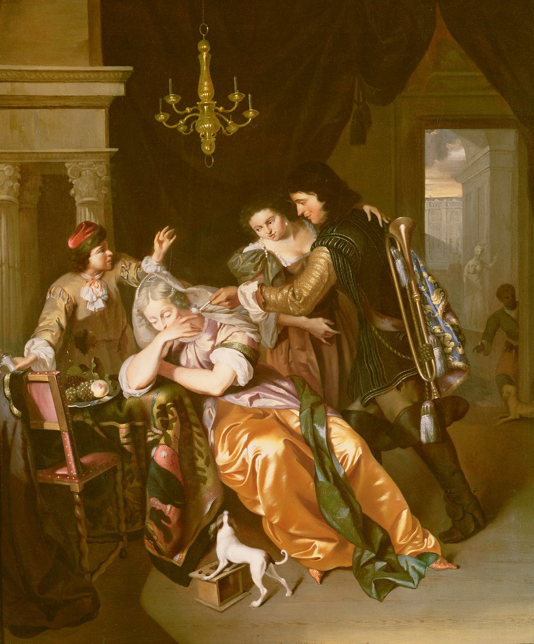 De Dame en de Trompetter door Jan Verkolje