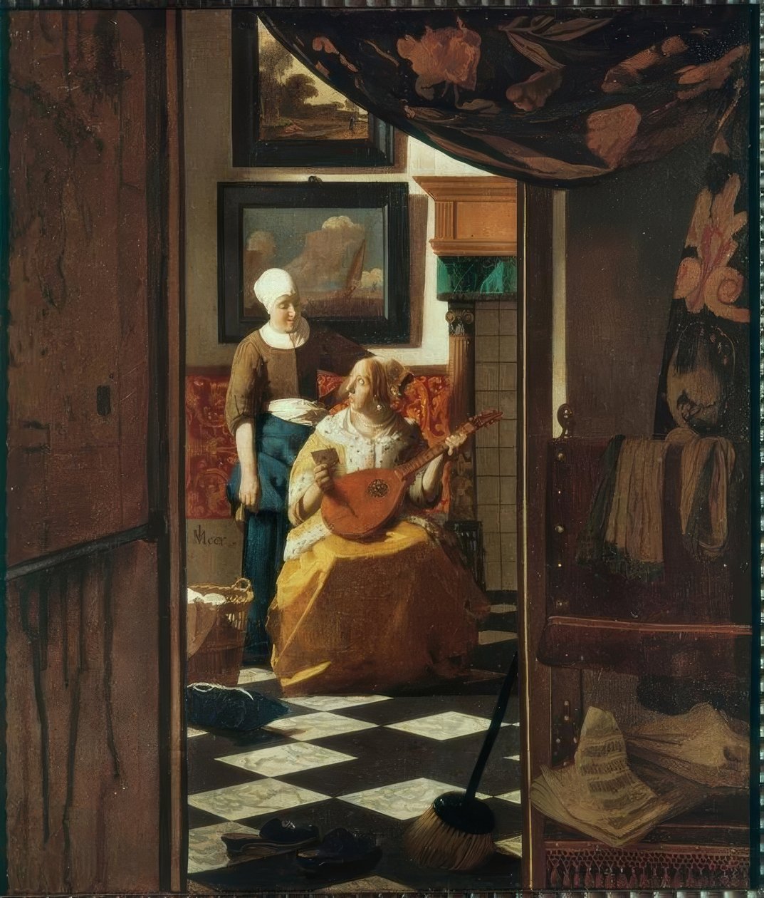 De liefdesbrief door Jan Vermeer van Delft