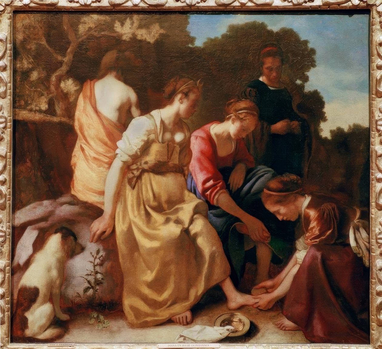 Diana met haar metgezellen door Jan Vermeer van Delft