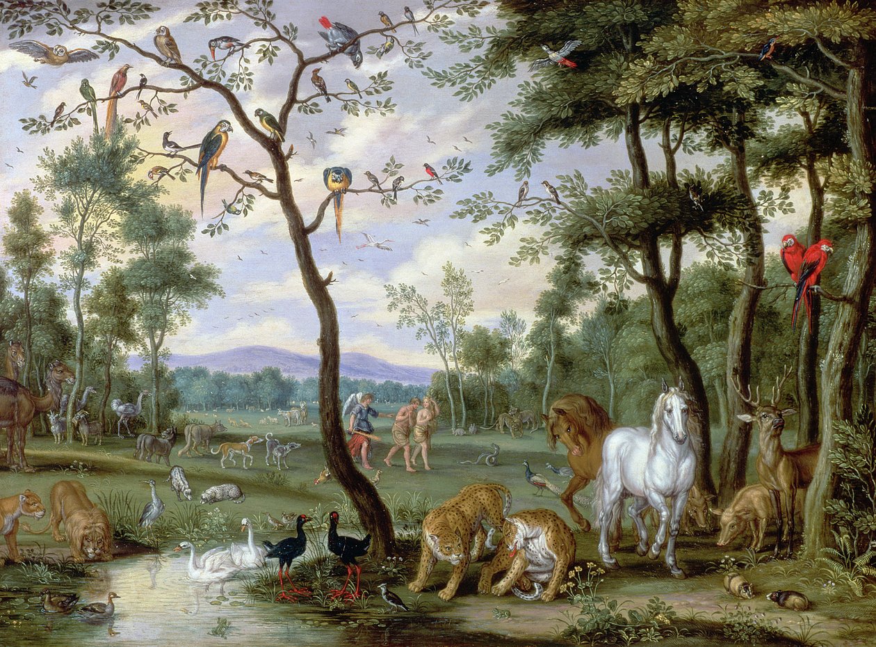 Aards paradijs door Jan Brueghel the Younger