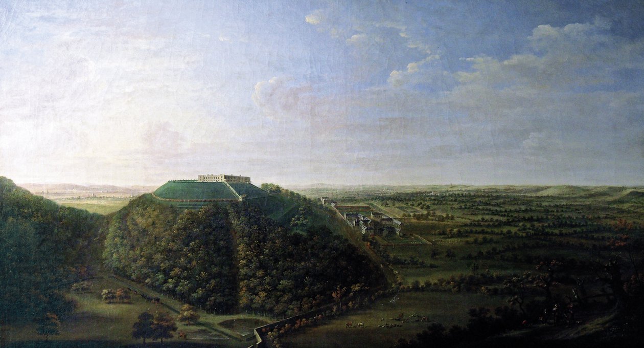Uitzicht op Belvoir Castle, 1744 door Jan the Younger Griffier