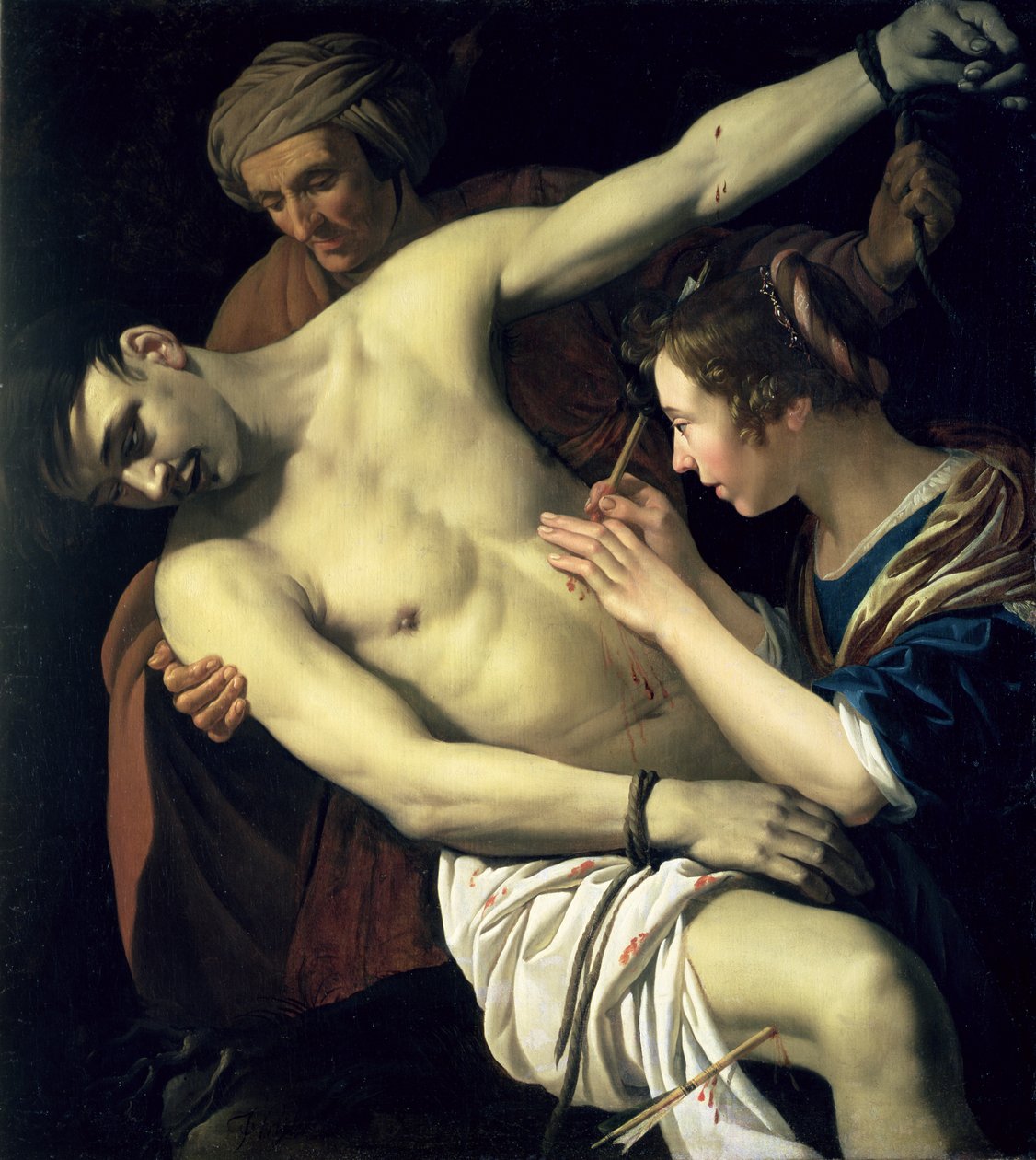 Sint Sebastiaan en Sint Irene door Jan van Bijlert or Bylert