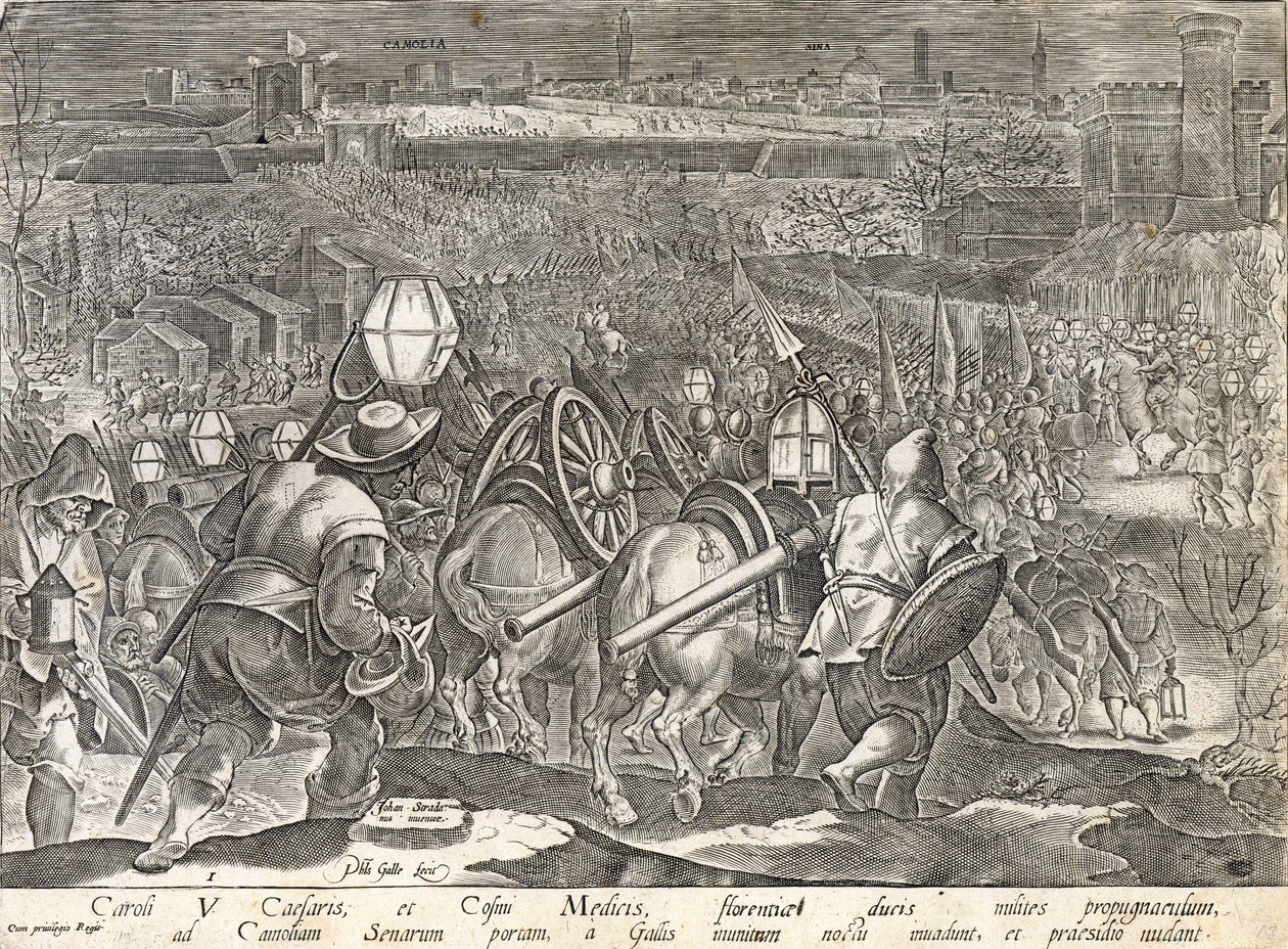 Keizer Karel V en Cosimo I de
