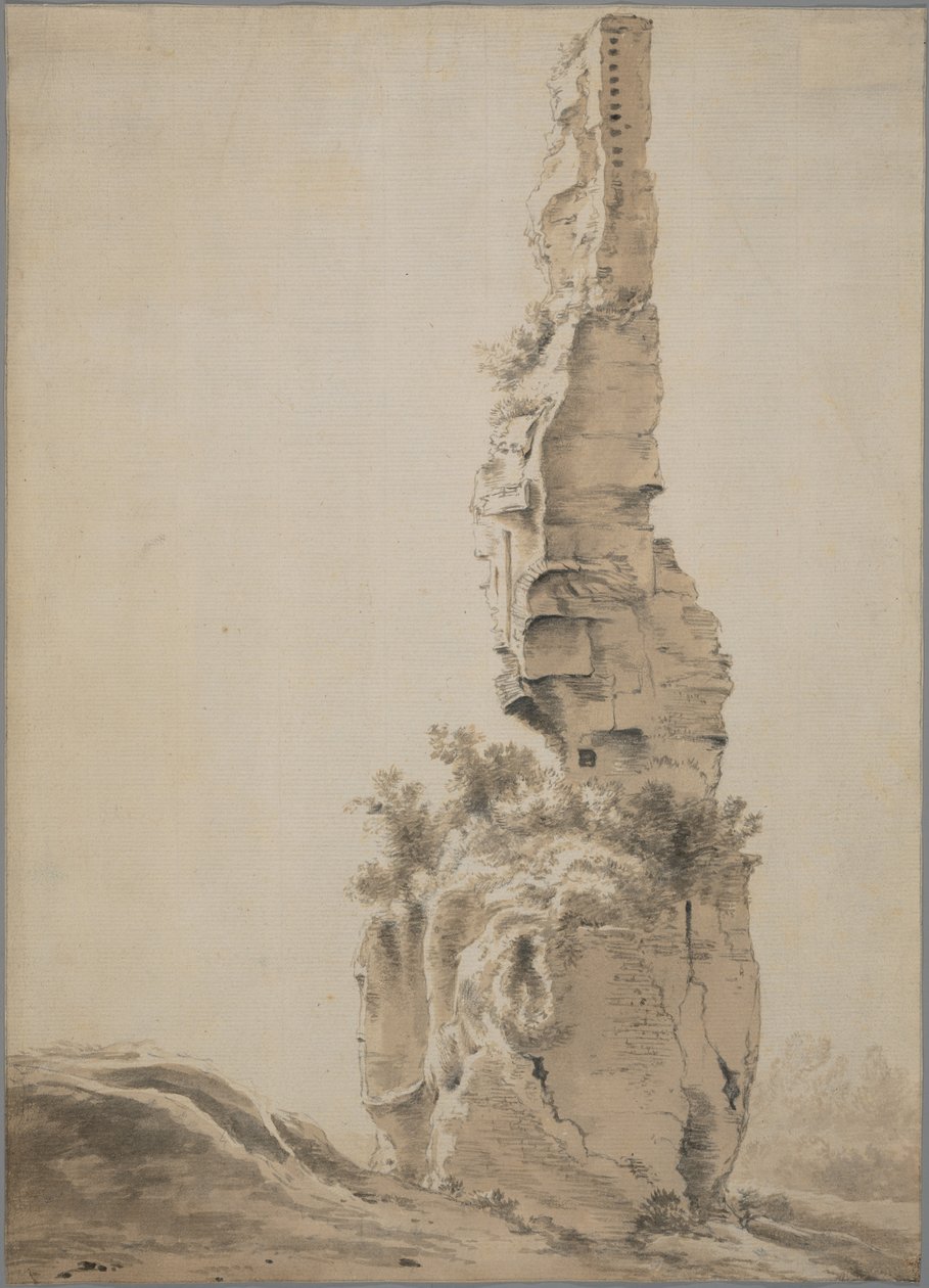 Ruïnes in een landschap door Jan Asselijn