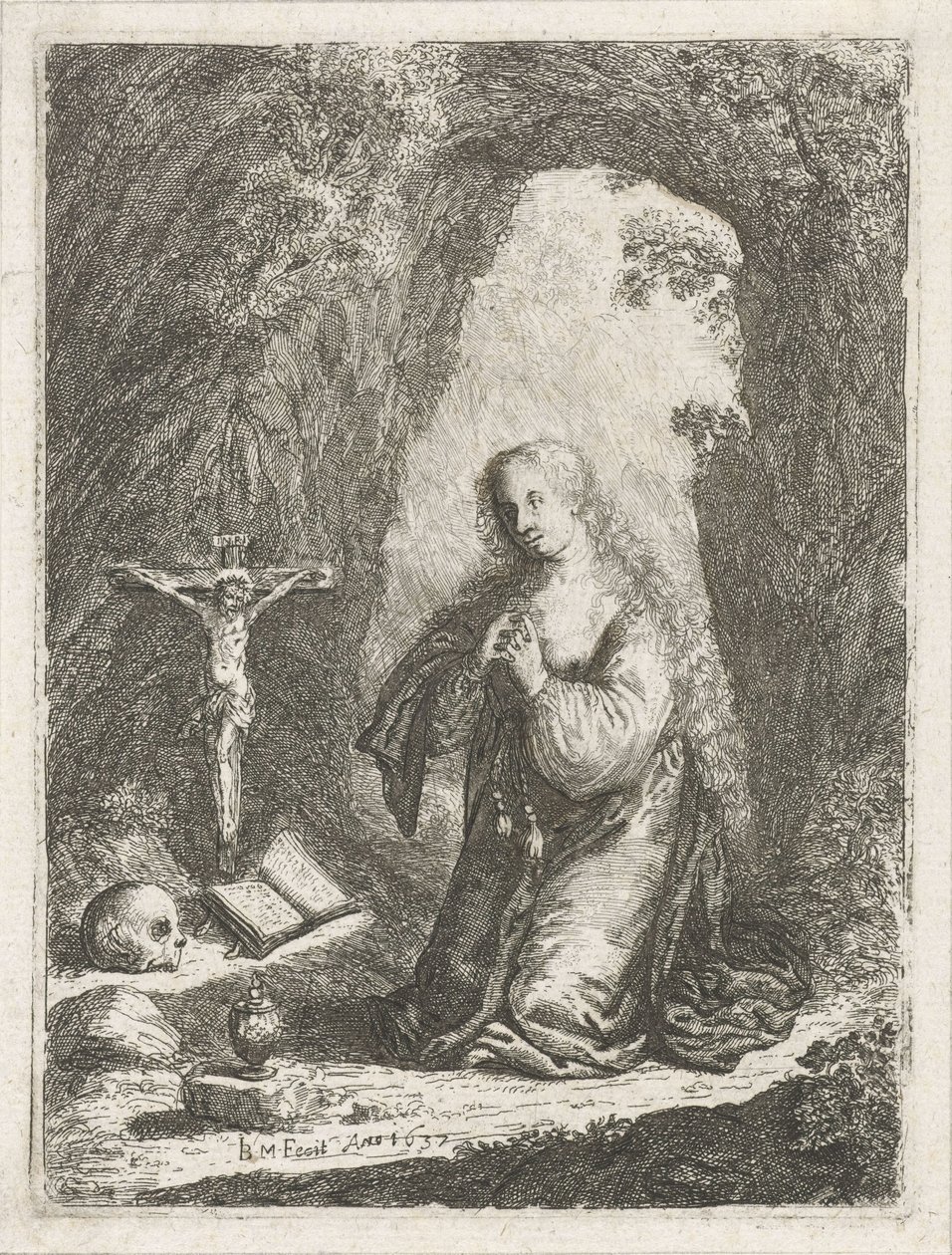 Boetvaardige Maria Magdalena door Jan Barentsz. Muyckens