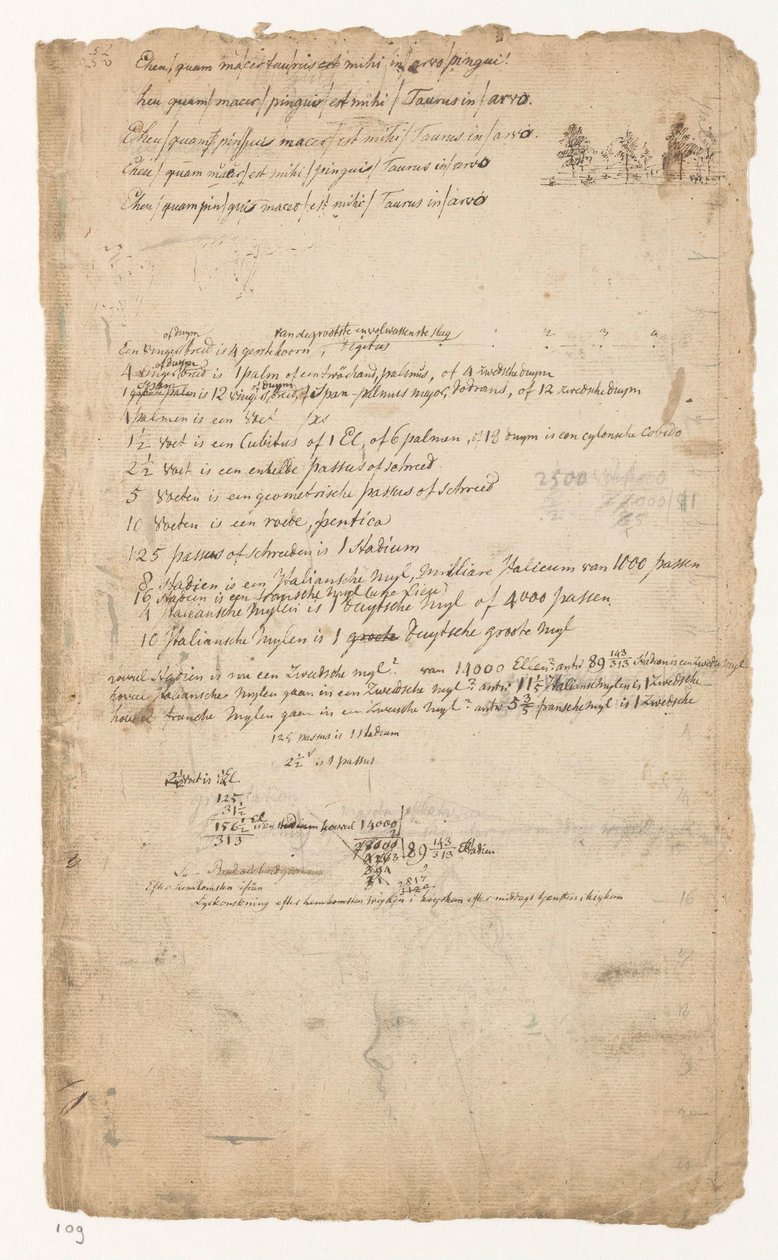 Notities en schetsen door Jan Brandes
