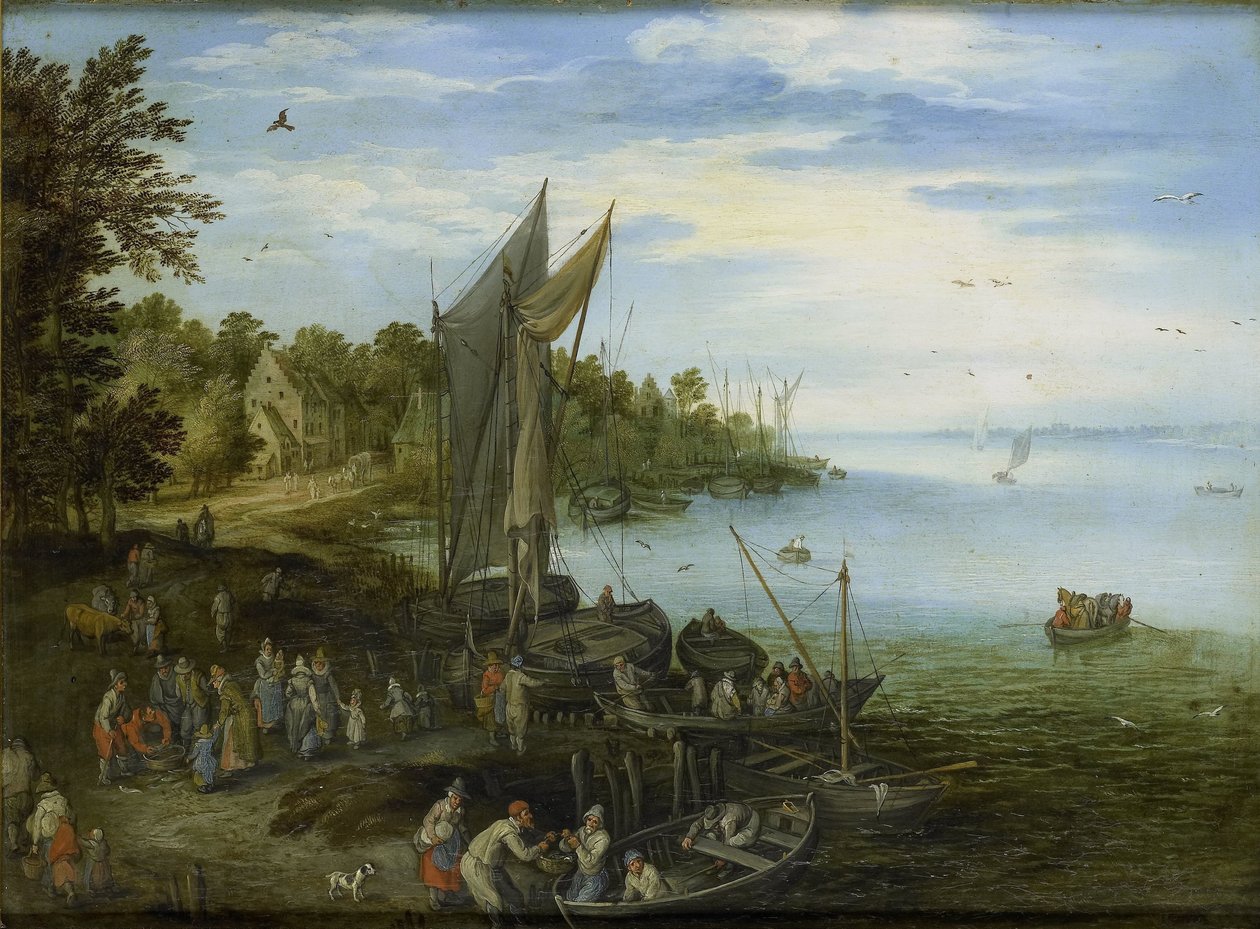 Rivieroever door Jan Brueghel (I) (copy after)
