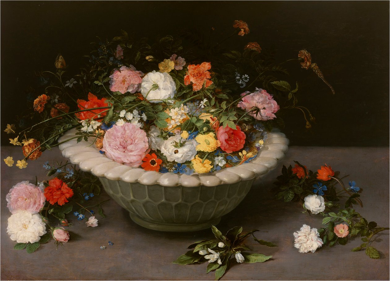 Bloemenvaas door Jan Brueghel the Elder