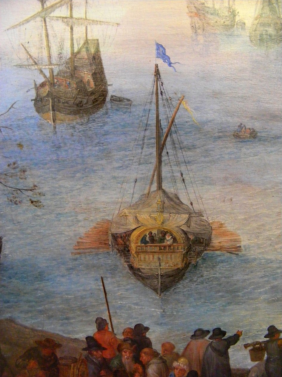 Grote vismarkt door Jan Brueghel the Elder