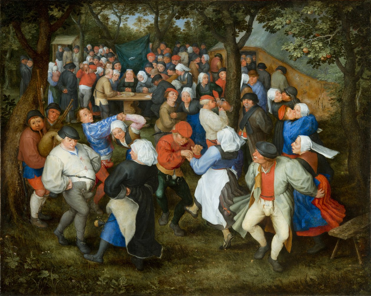 Bruiloftsdans, ca. 1600 door Jan Brueghel the Elder