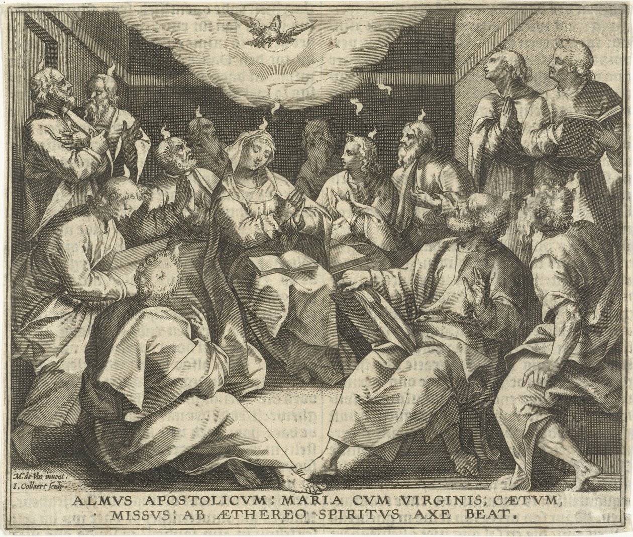 Uitstorting van de Heilige Geest door Jan Collaert (II)