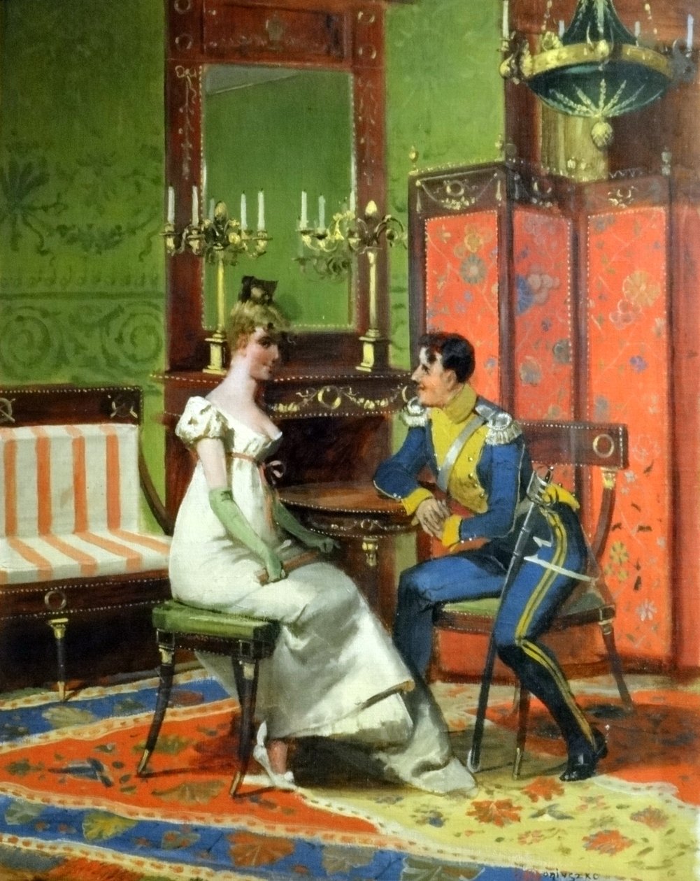 Jan Czesław Moniuszko, De hofmakerij van de lansier door Jan Czesław Moniuszko