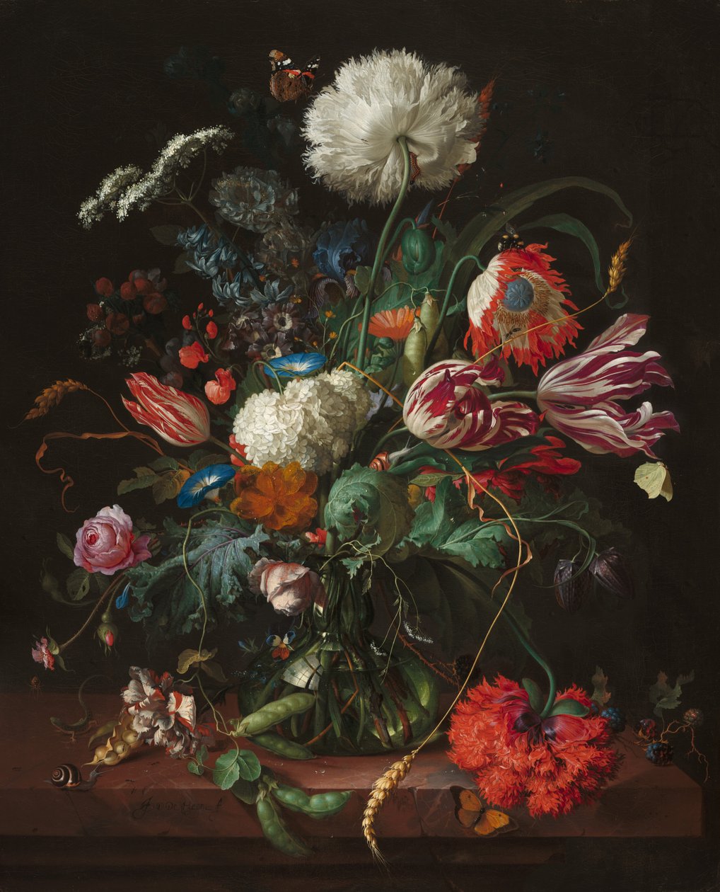 Vaas met bloemen, ca. 1660 door Jan Davidsz de Heem