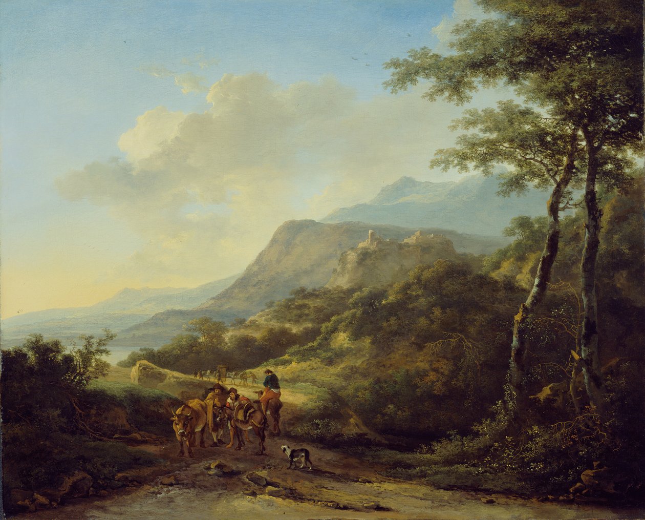 Italiaans Landschap met Reizigers door Jan Dirksz Both