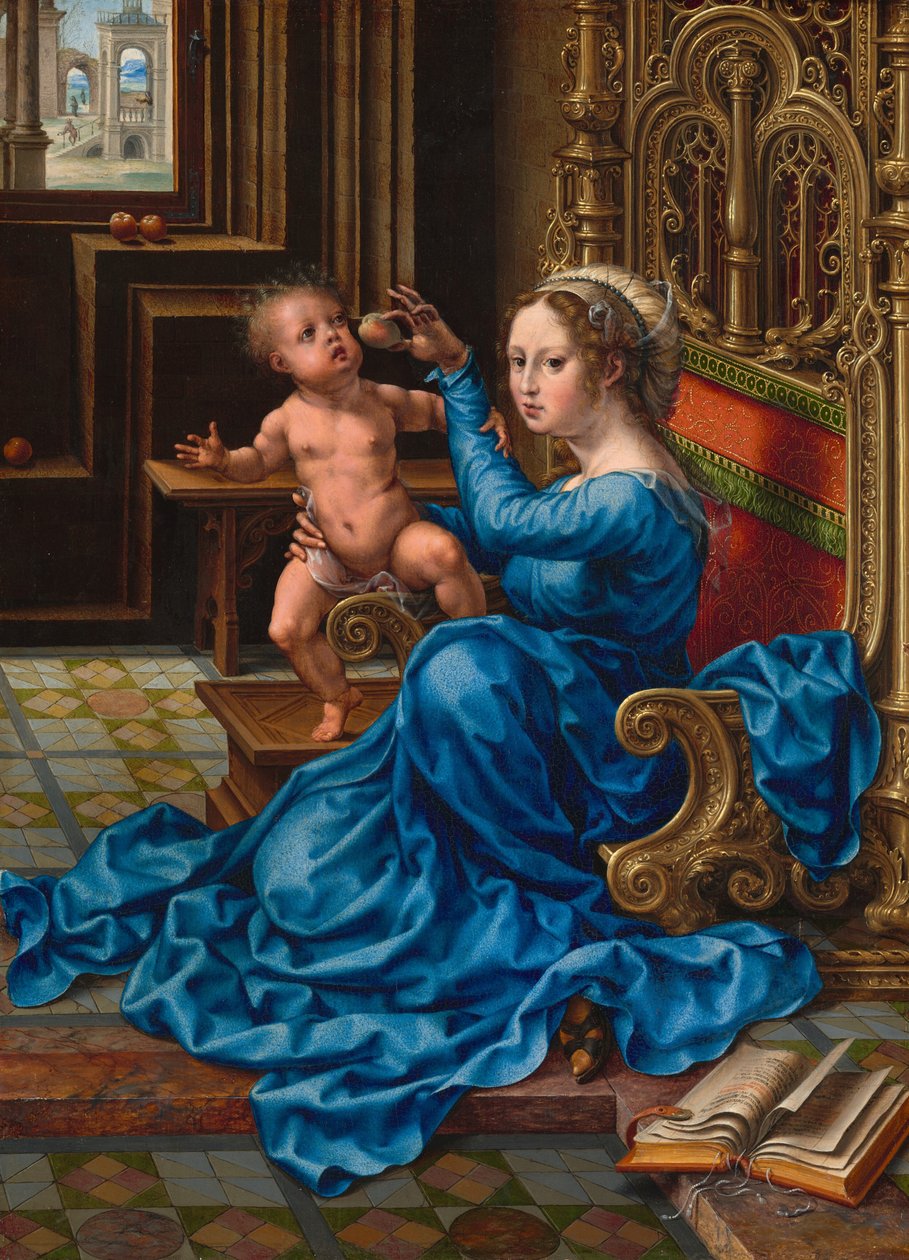 Madonna en kind, ca. 1532 door Jan Gossaert