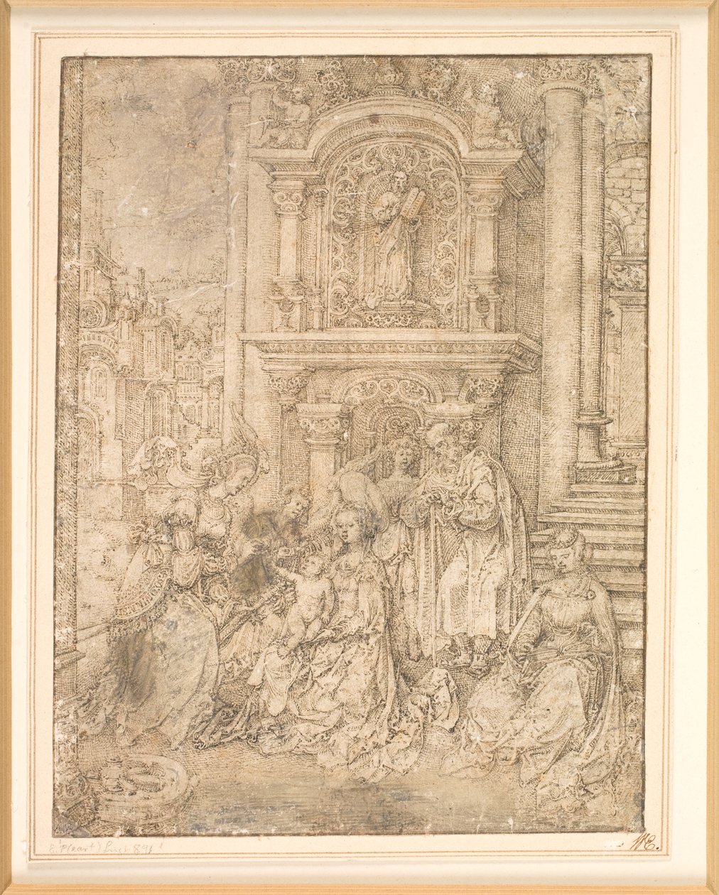 Het Mystieke Huwelijk van St. Catherine door Jan Gossaert