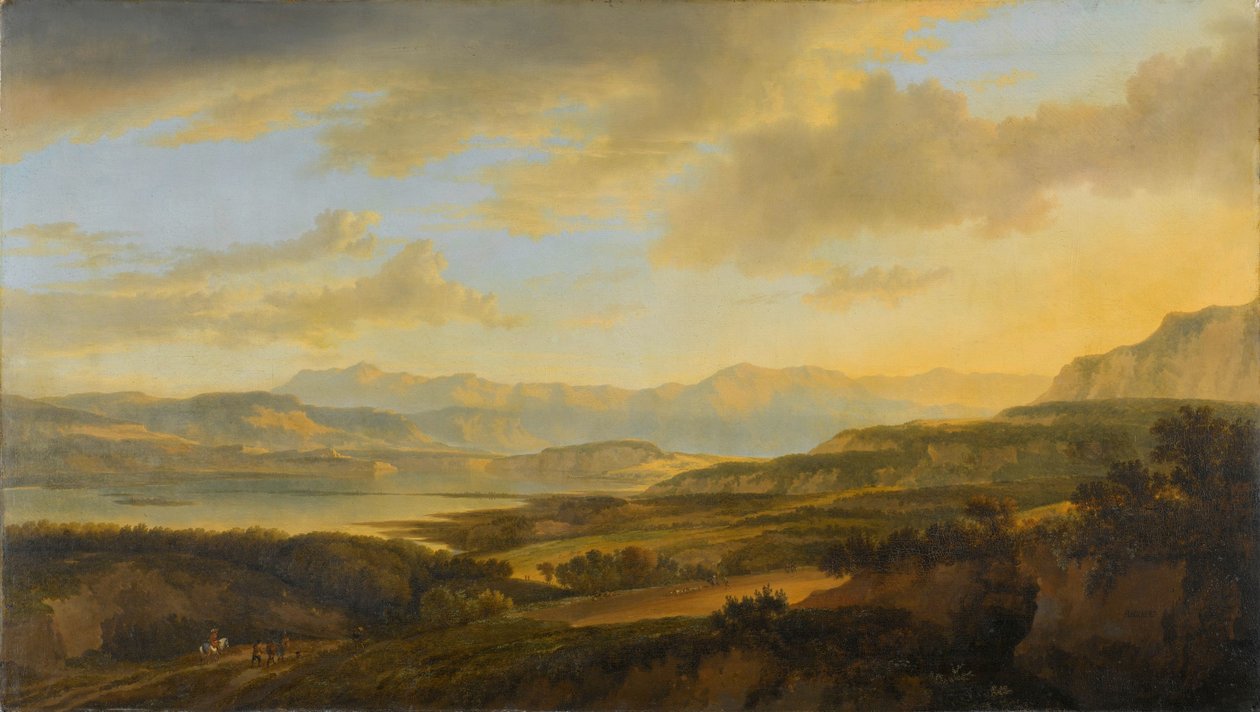 Het Meer van Zürich door Jan Hackaert