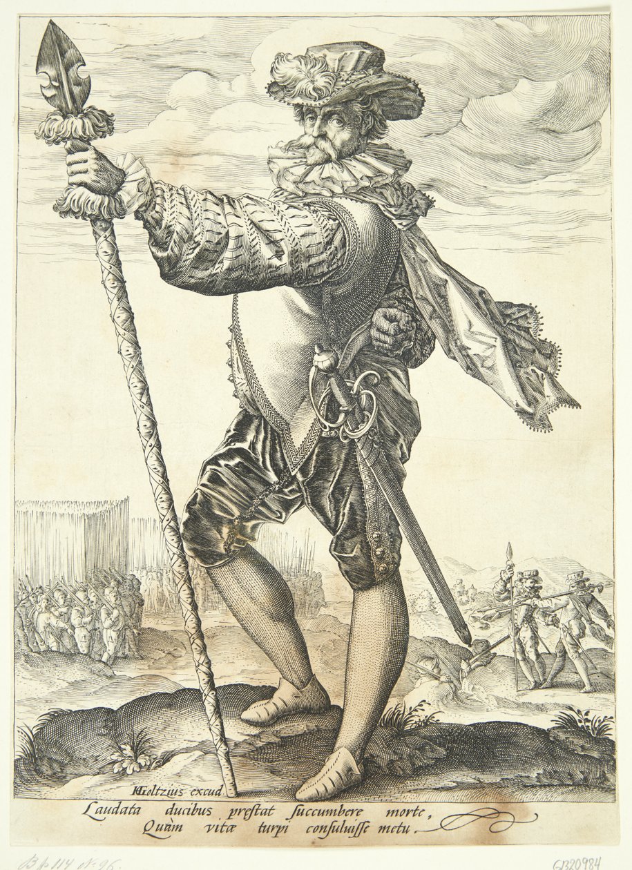 Een officier met lans door Jan Harmensz. Muller
