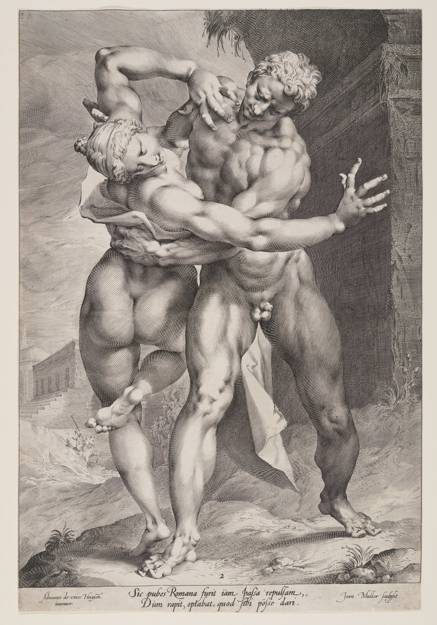 De ontvoering van een Sabijnse vrouw door Jan Harmensz. Muller