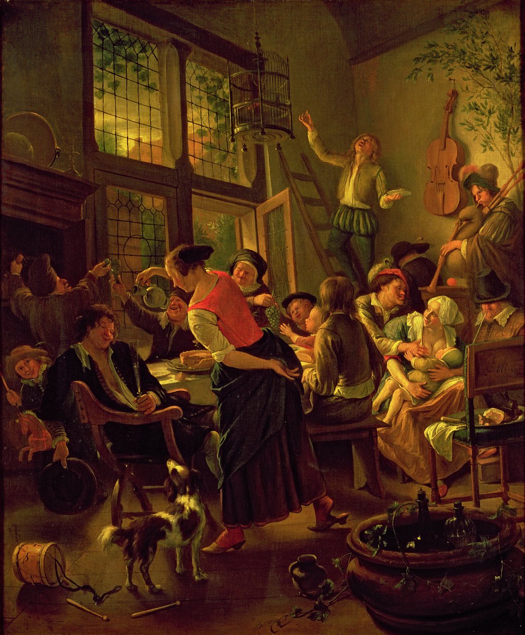 Familiediner door Jan Havicksz. Steen