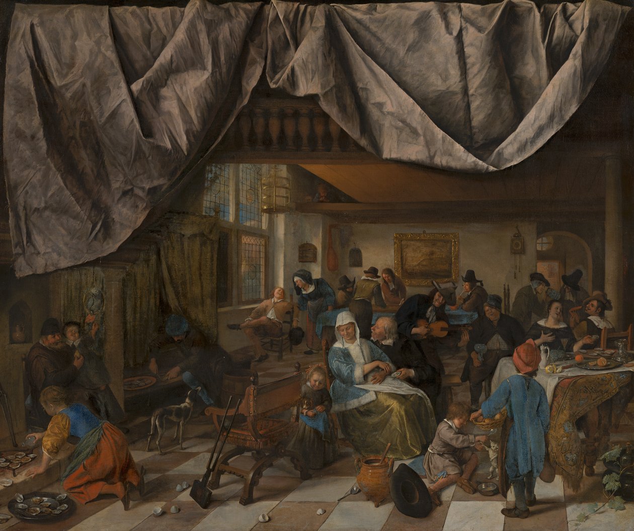Het Leven van de Mens, ca. 1665 door Jan Havicksz. Steen