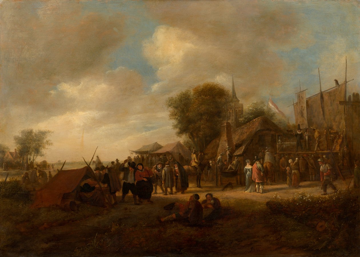 Dorpsfeest, ca. 1650-1 door Jan Havicksz. Steen