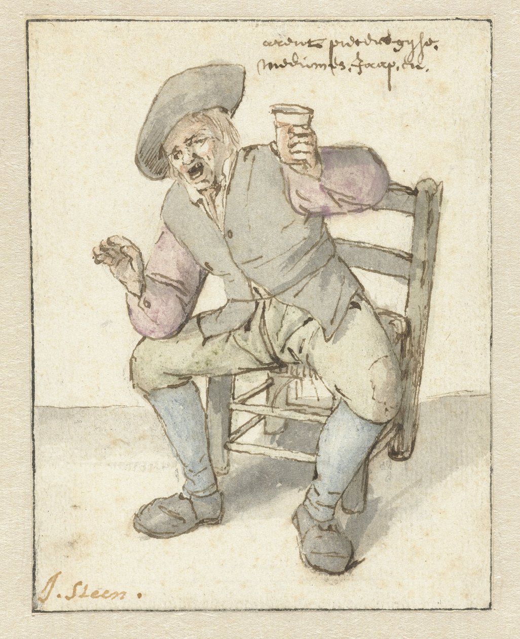 Zingende boer door Jan Havicksz. Steen