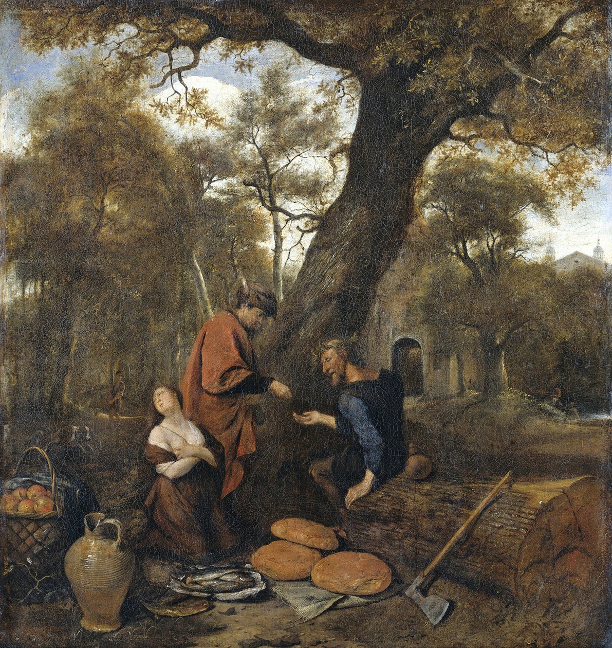 Erysichthon Verkoopt Zijn Dochter Mestra door Jan Havickszoon Steen