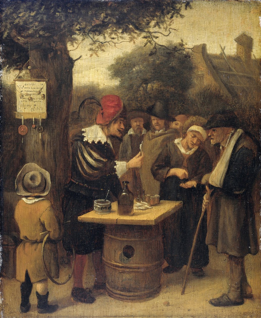 De kwakzalver, 1679 door Jan Havickszoon Steen