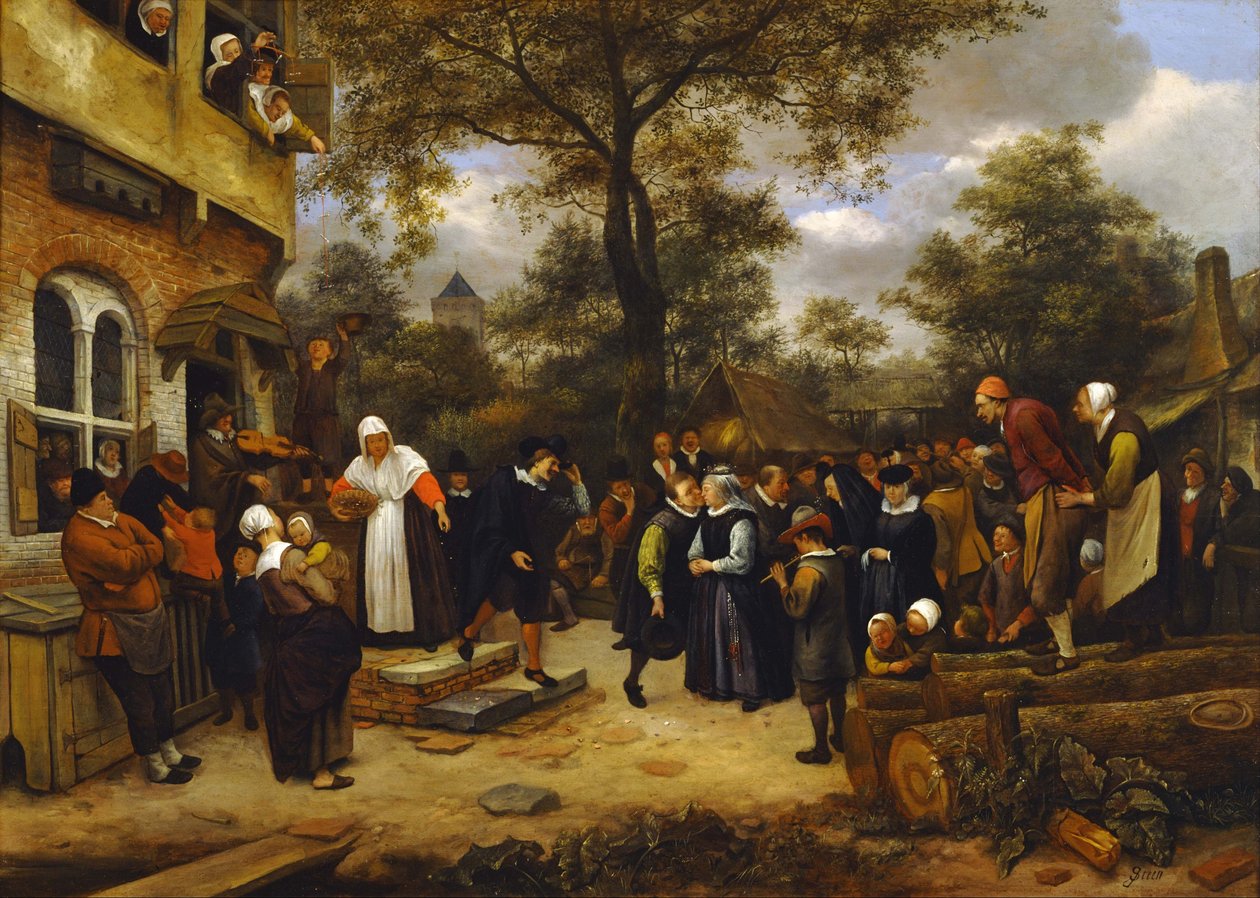 Dorpsbruiloft door Jan Havickszoon Steen