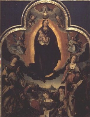 De Maagd Maria in Glorie door Jan II Provost