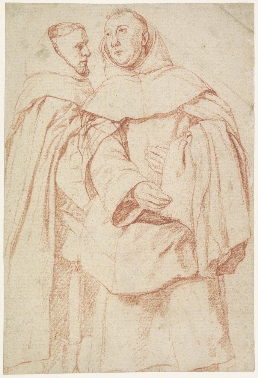 Twee staande monniken door Jan Josef Horemans (I)