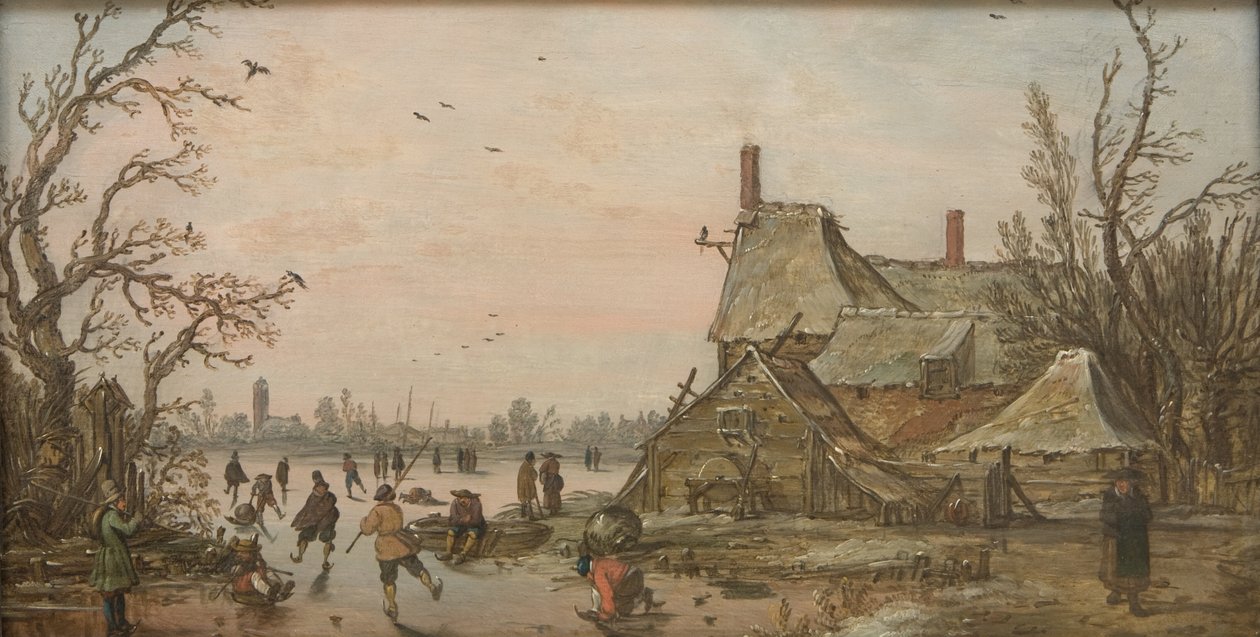 Winterscène bij een Boerderij door Jan Josefsz van Goyen