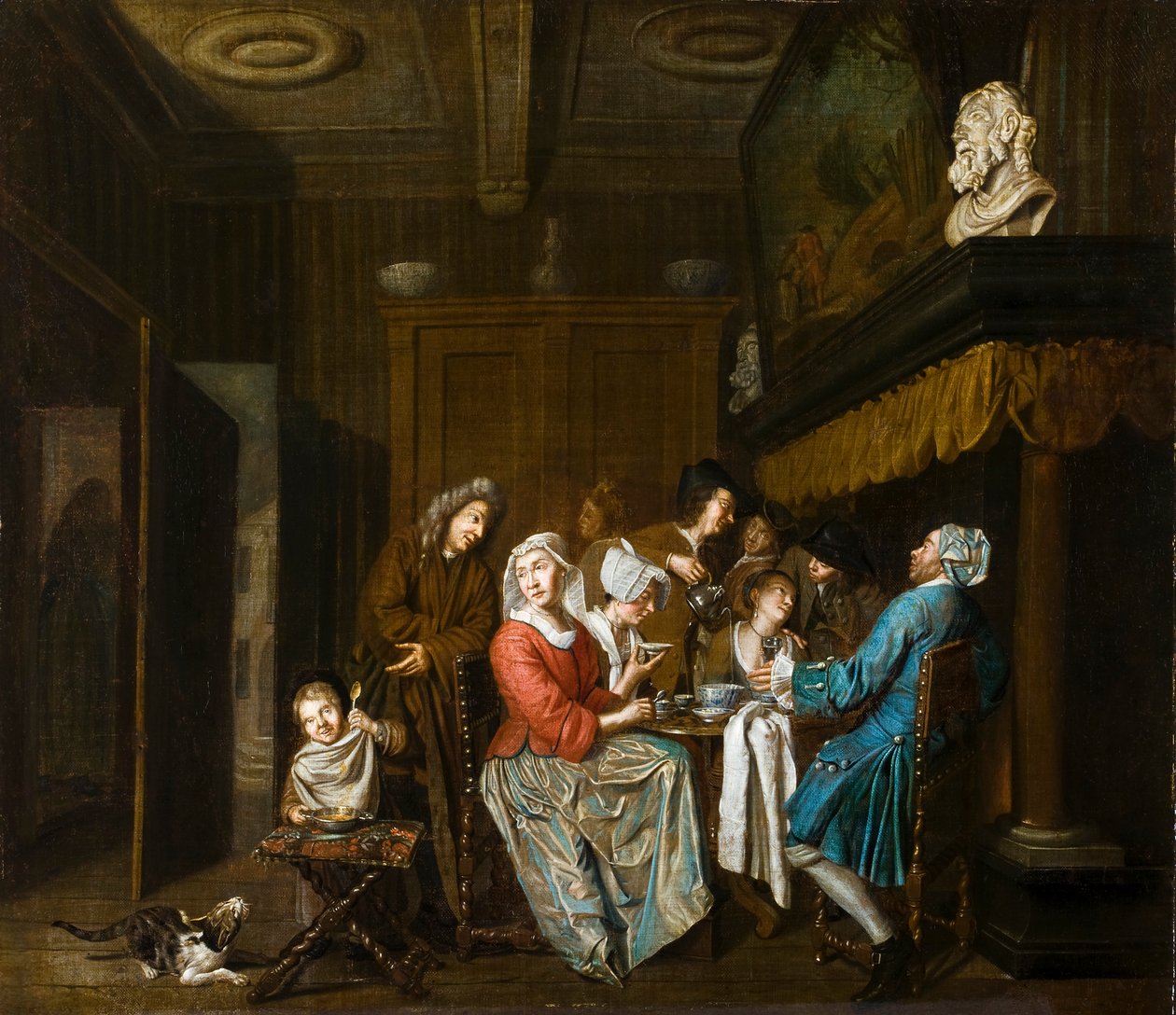 Een theekransje door Jan Joseph Horemans the Elder